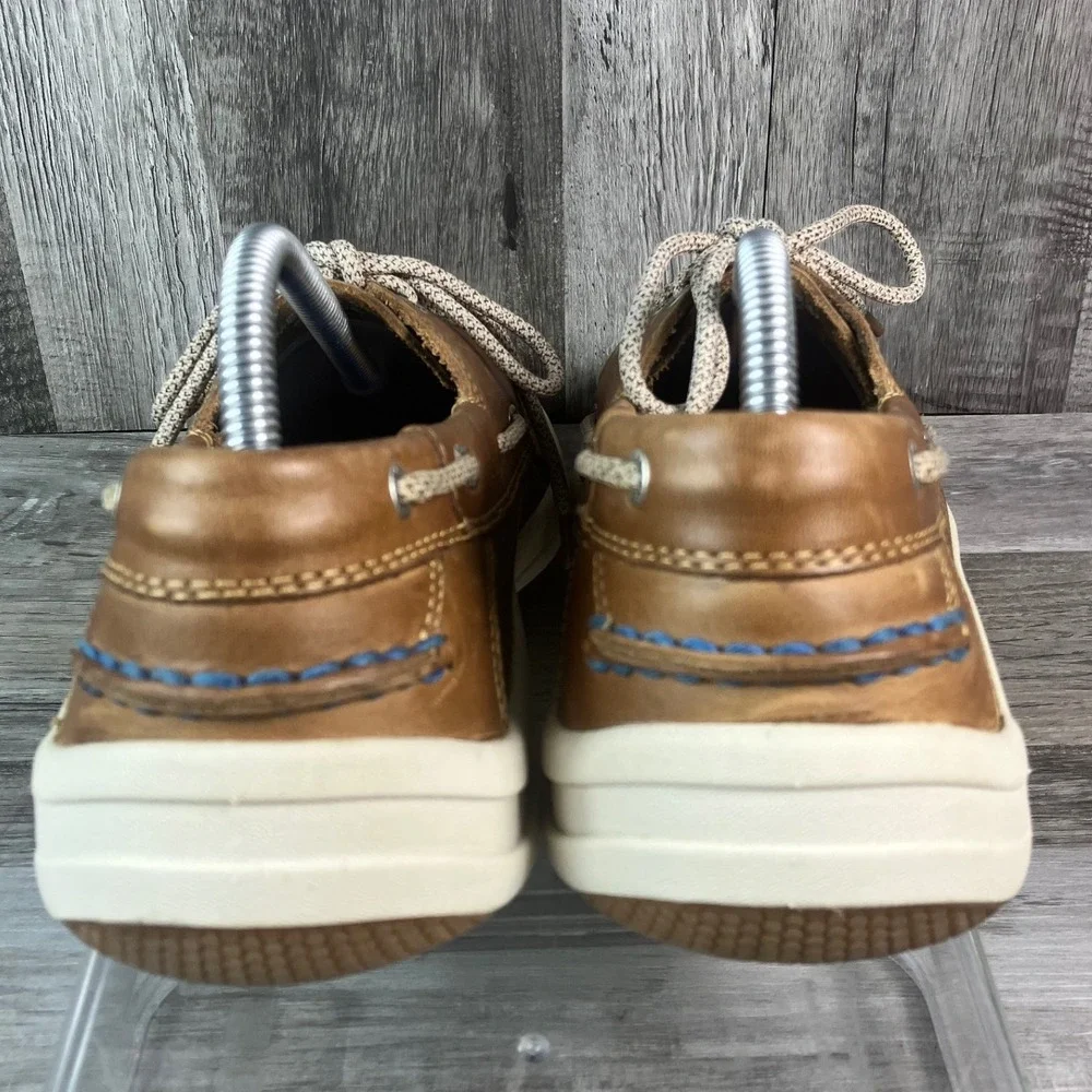 Sperry Top-Sider Mens 9.5 M Leather Boat Shoes Loafers STS15042 Tan Cupsole